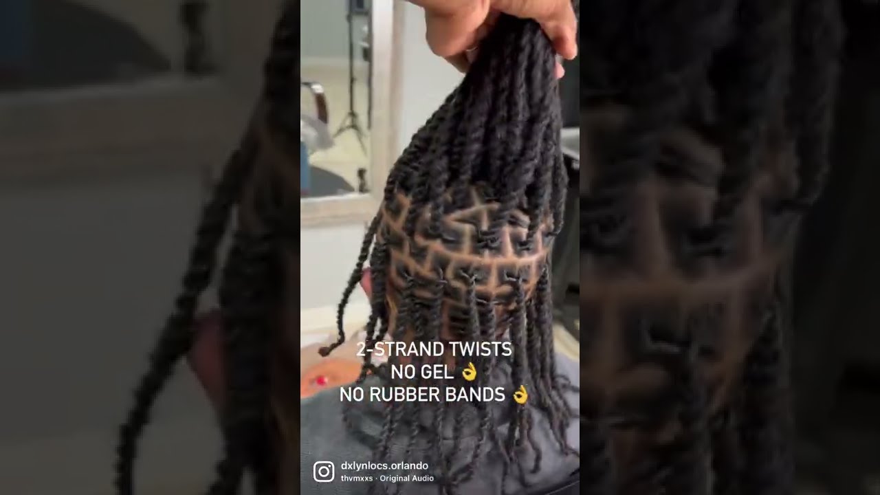 2 Strand Twists No Gel Rubber Bands 