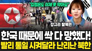 "김정은도 이제 못 막습니다" 한국 때문에 삭 다 망했다! 빨리 통일 시켜달라 난리난 북한 실제 상황 (강규리 탈북민 / 1부)