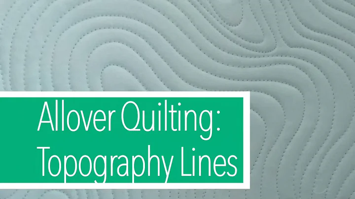 TOPOGRAPHY LINES FREE MOTION QUILTING: Easy Freehand Allover Wavy Lines Quilting Design Idea