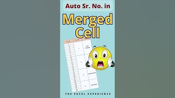 How to add serial number in merged cell in #excel #shorts #merge @theexcelexperience