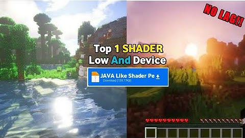 Top 1 Shaders for 1GB RAM 1.18  Minecraft Mobile RTX Graphics | Top 1 Shaders Minecraft Pe