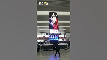 360° Rotating Split-Screen LED | Smart Display at the Station#ledscreen #led