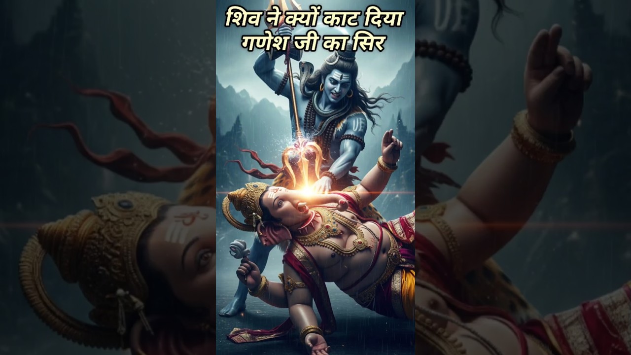 Shiva cut of ganesha's head #lordganesha #lordshiv #shorts #ganesha