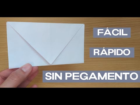 Como hacer un SOBRE para CARTAS fácil rápido sin pegamento