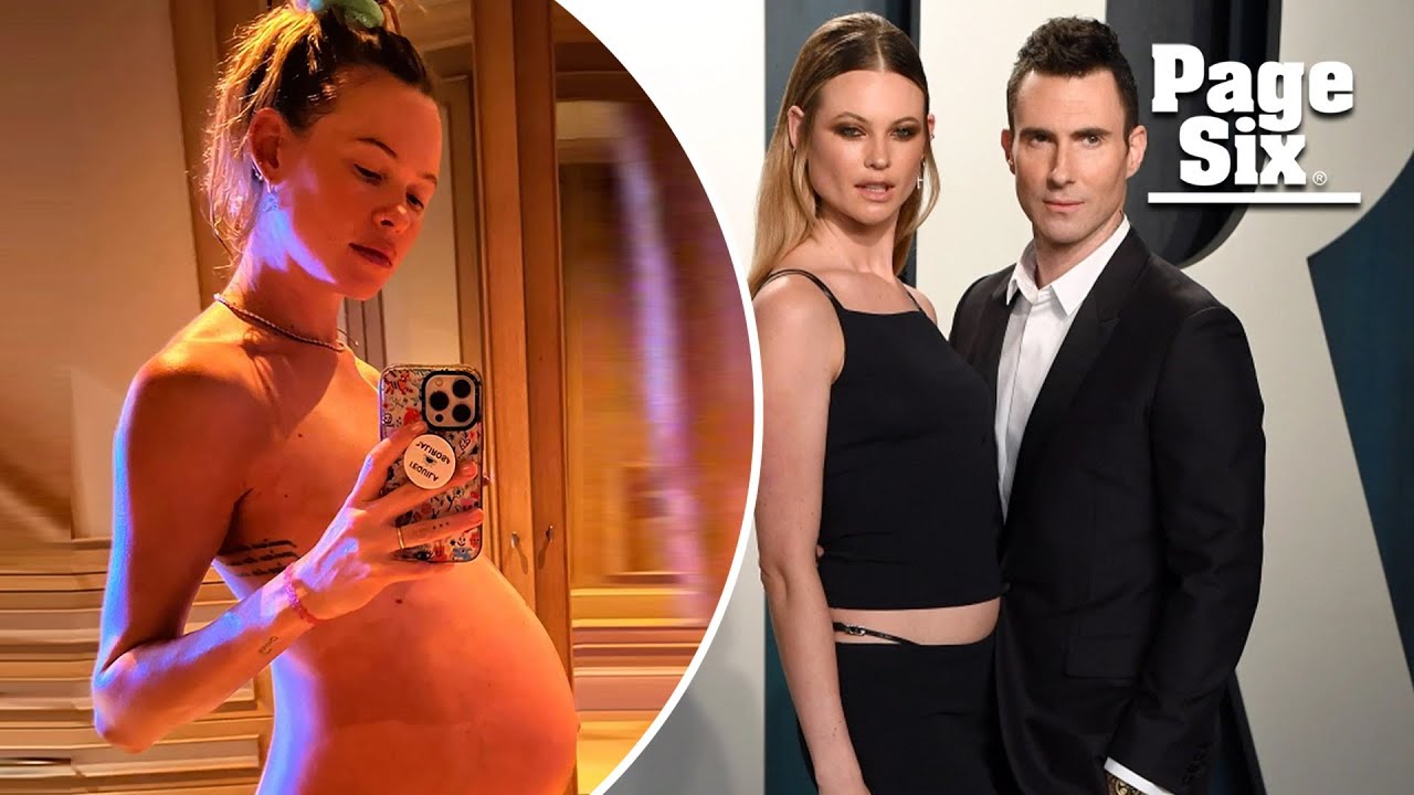 Pregnant Behati Prinsloo strips down for nude bump update ahead of baby No. 3 | Page Six
