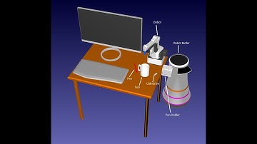 Desk Organizing Robot Simulation with RoboDK