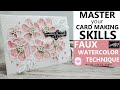 🎨Faux Watercolor Techniques | Watercolor Effect on Stamps | Watercolor Stamped Flowers | DIY Cards