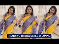 How To Get Perfect Hip Pleats| Saree Draping Method Without Straightener/Iron Machine|March2021