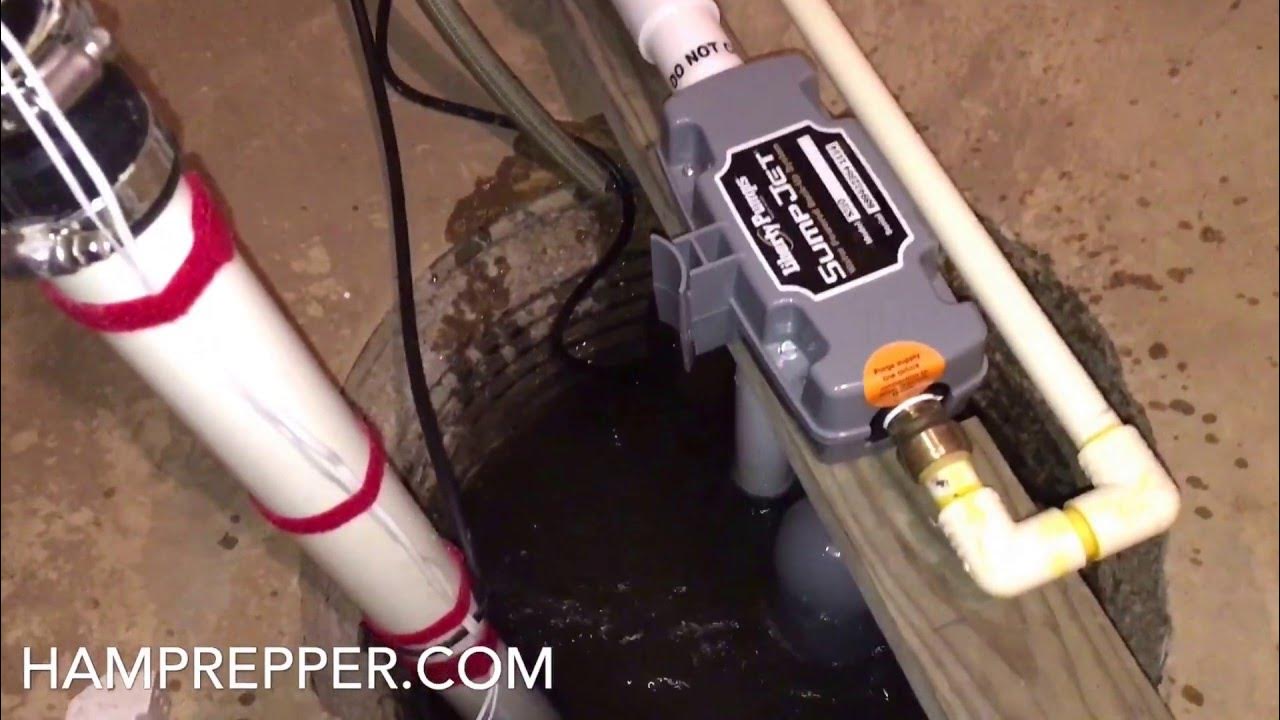 Water powered backup sump pump youtube