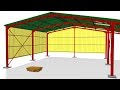 Steel Structure Assembly - with Walls and Canopy