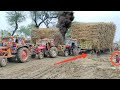 unsuccessful Tractors / Belarus 510 Tractors pulling fully loaded sugarcane trailer mission failed