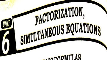 UNIT 6 FACTORIZATION AND SIMULTANEOUS EQUATIONS | EXERCISE 6.1 Q NO 3 AND 4 CLASS 8 SINDH TEXT BOARD