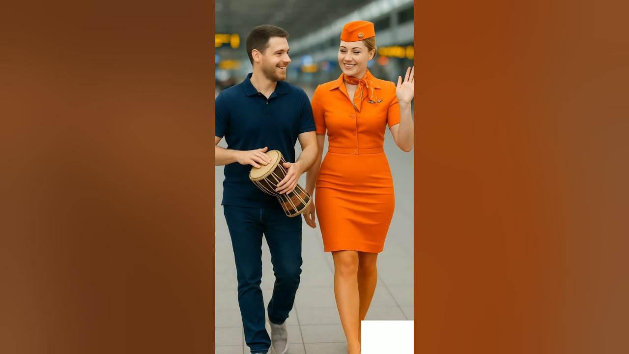 American Guy Plays Madal, Air Hostess Waves Goodbye | USA Lady X#USALadyX #Madal #AmericanGuy #love