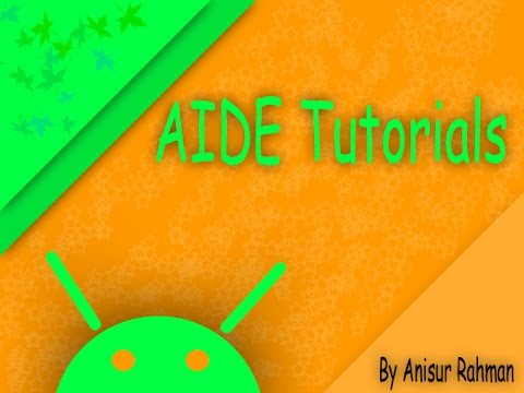 AIDE Tutorial {options menu 2}#21