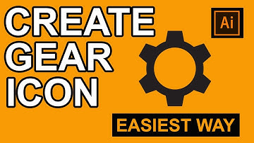 How to create a gear icon in illustrator (Easiest Way) #adobeillustrator #cogicon