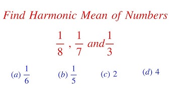 How To Find Harmonic Mean For three Terms || Sequence and Series Solved Problem