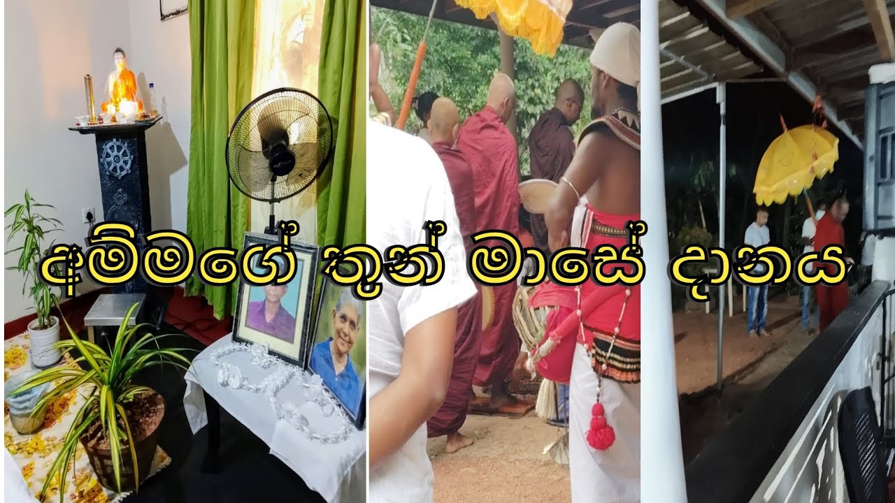 රටවල් තුනක ළමයි එකතු වෙලා කරපු අම්මාගේ තුන් මස දානය🙏🙏🙏