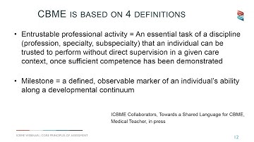 Core principles of assessment in CBME - Nov 9, 2016