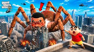 Shinchan Witnesses Fury and Becomes a Giant Spider 😱 🕷️|| GTA 5 in Telugu