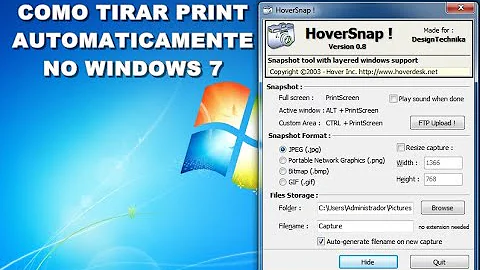 Como tirar print e salvar automaticamente?