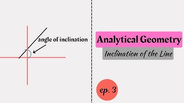 Analytical Geometry  | Inclination of the line | m = tan Θ