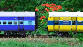 MEMU COUPLING ICF SLEPPER TRAIN | BUMPY RAILROAD | RAILWORKS | INDIAN TRAIN SIMULATOR GAMEPLAY