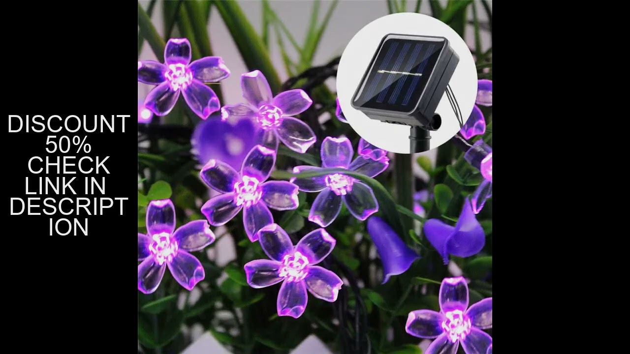 Solar Fairy String Light Sakura Garlands 5/7/12/22M Peach Flower CherryLED Lamp For Wedding Party Ga