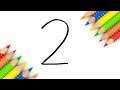 Easy Drawing ! How To Draw cute Fish From 2 Number  step by step - doodle art for kids on Paper