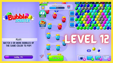 Bubble Shooter Game Level 12 - Bubble Shooter Gameplay | Free Bubble Shooter Game | Bubble Game