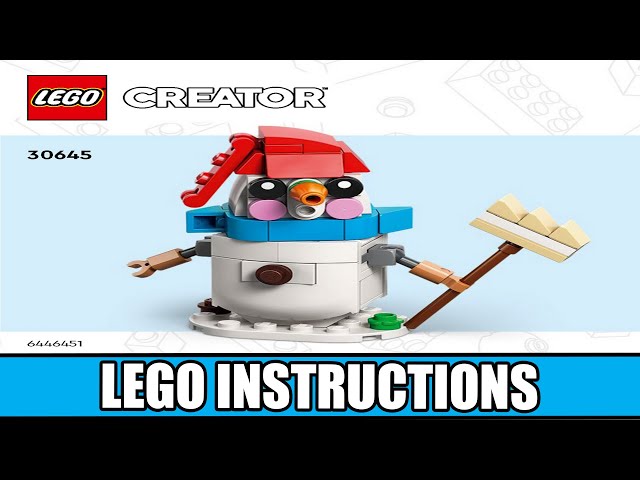 LEGO Instructions | Creator | 30645 | Snowman - YouTube