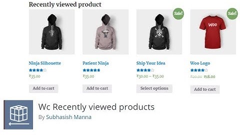 1) Woocommerce Plugin Development: Recently Viewed products