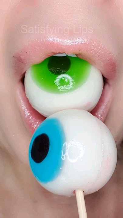 ASMR Satisfying Eating Gummy Eye Balls 👁 #asmr #gummy #satisfyingvideo