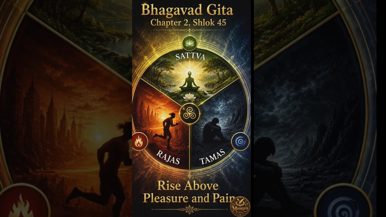 2. 45 English Rise Above Joy, Sorrow, Gain and Loss | Bhagavad Gita Shlok 2.45 in English