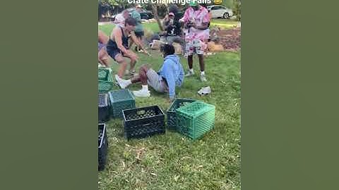Funny Crate Challenge Fail 😭😂 - #CrateChallange #Shorts