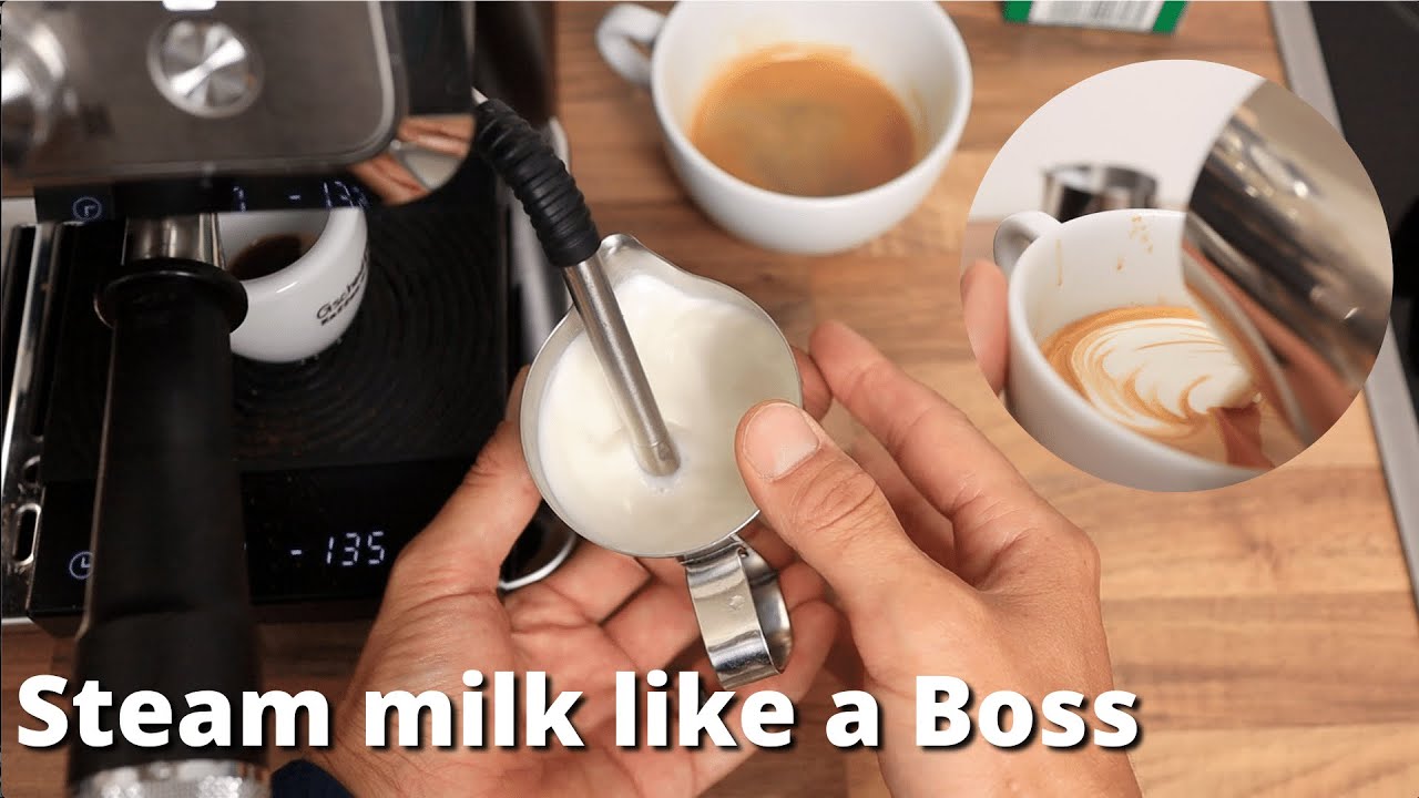 How To Steam Milk With Espresso Machine - Baked, Brewed, Beautiful
