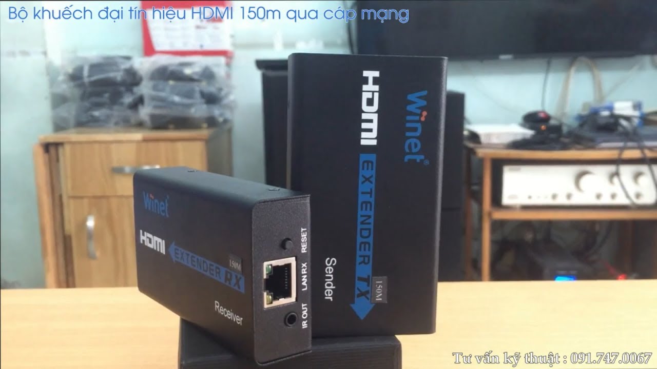 Bộ khuếch đại tín hiệu HDMI 120m – Kéo dài HDMI to Lan Winet