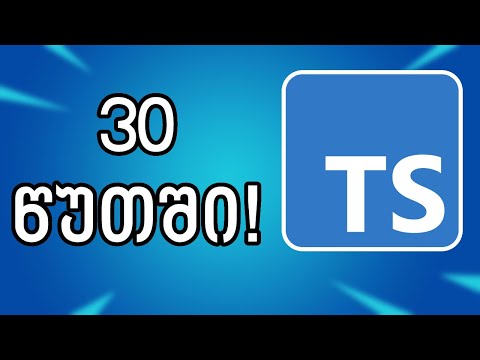 TypeScript 30 წუთში!