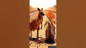 Kangaroo saved orange tree from drying up by watering it 😭🍊. #ai #save #tree #zebra
