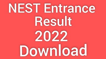 How to Check NEST Result 2022 | NEST Entrance Result 2022