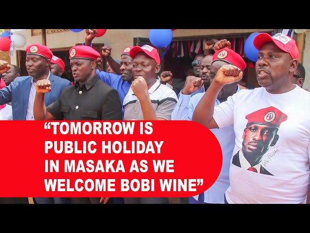 NUP Kunga Masaka erangiridde enkya Public Holiday tewali kokola nga baniriza Bobi Wine class=