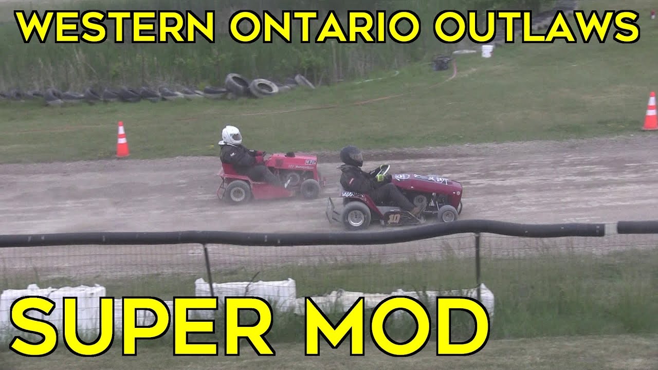 Super Modified Class Mower Racing At Western Ontario Outlaws Round 01 ...