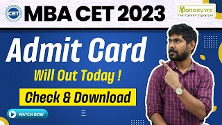 MAH MBA CET 2023 -  Admit Card will be Out Today!!  CET CELL Latest Update | Watch now