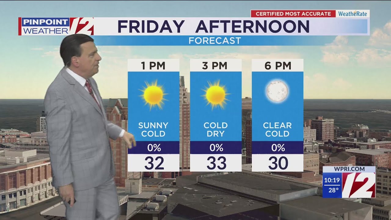 WPRI 12 Weather Now 12/12/24 Sunny, Dry Colder Next Few Days - YouTube