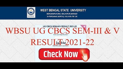 WBSU UG CBCS SEM-III/V RESULT 2021-22 I West Bengal State UniversityI Exam Result BA CBCS Sem3 sem5.