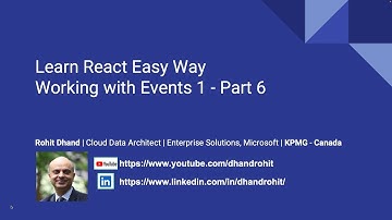 Learn React Easy Way | Events Handling 1 - Part 6