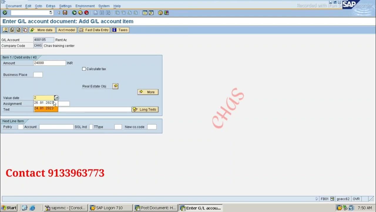 General document entry posting Tcode FB01 YouTube
