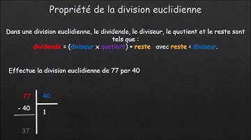 Propriété de la division euclidienne