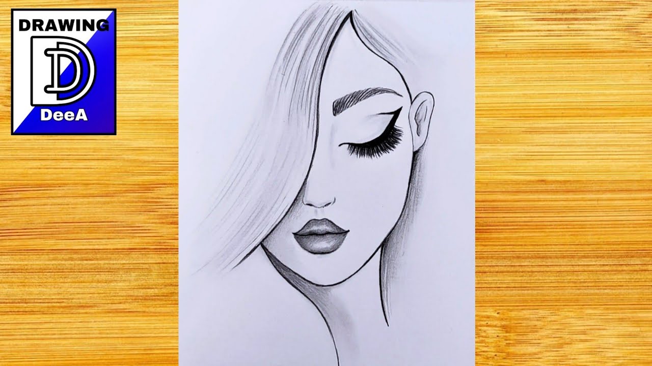 Beautiful girl face easy drawing/How to draw easy drawings for ...