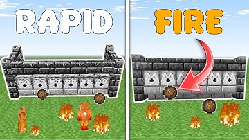 Fastest Rapid Fire Machine Gun In Minecraft | Tutorial