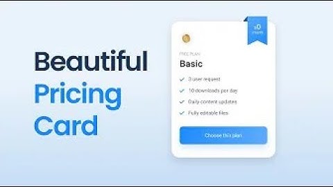 Responsive Pricing Card Table Using HTML & CSS